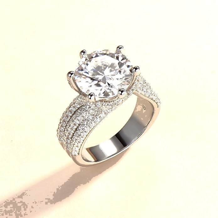 Eternal Vow 5-Carat Moissanite Engagement Ring | 925 Sterling Silver
