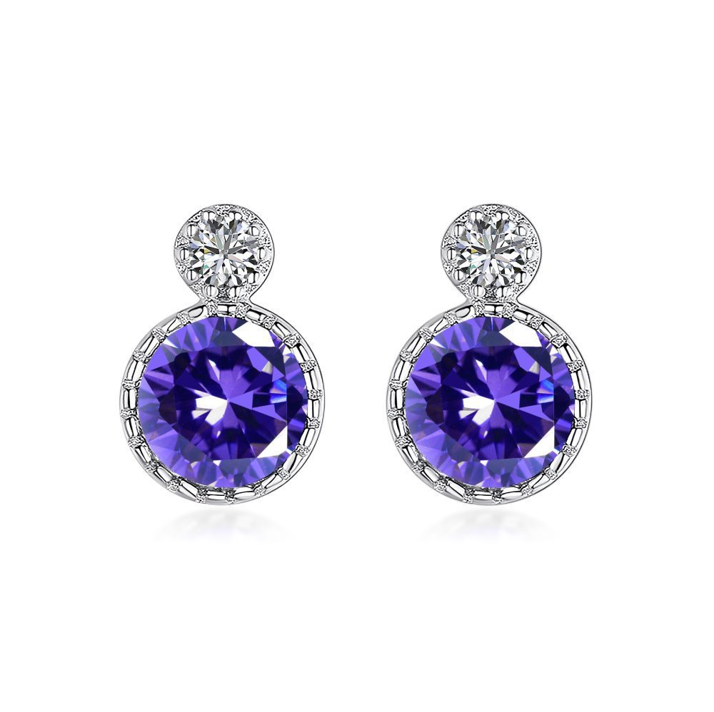 Classic Crystal Stud Earrings | 925 Sterling Silver